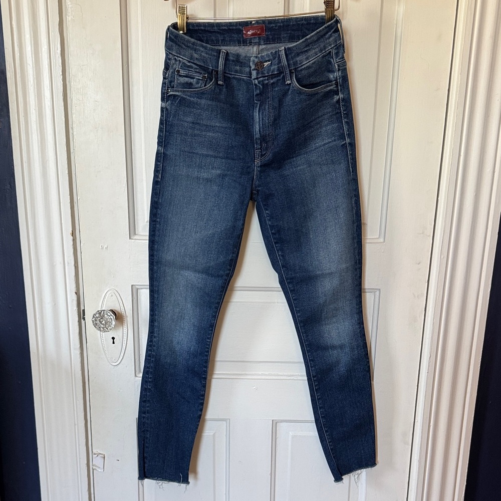 MOTHER Dark Blue Skinny Jeans
